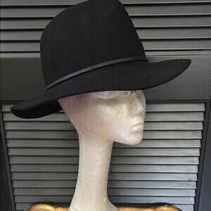 Brixton Women’s 100% Wool Classic Black Fedora, Size Small, 7, 56cm